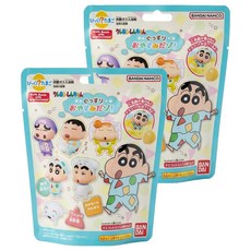 BANDAI 泡澡沐浴球 蠟筆小新睡衣篇 附公仔玩具 黃色洋甘菊香, 75g, 2包