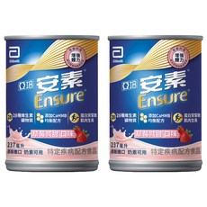 Abbott 亞培 Ensure 安素 HMB升級配方 草莓減甜, 237ml, 2罐