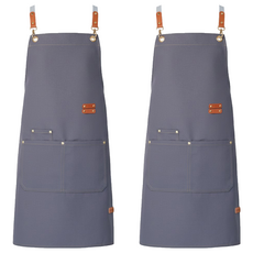 咪咪購物 工作圍裙, 灰色, 2件