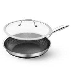 쿡셀 인덕션 7세대 세라믹 블랙에디션 IH 프라이팬 + 유리뚜껑 세트, 1세트, 30cm