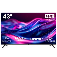 홈플래닛 프리미엄 베젤리스 고화질 43인치 FHD LED TV, HPT430FLMA, 고객직접설치, 스탠드형, 109cm(43인치)