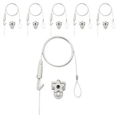 Kamsungnamja Antturi 免釘畫框掛鉤鋼絲, 白色, 6個