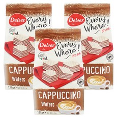 卡布奇諾威化餅, 3包, 125g