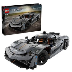 LEGO 42173 科尼賽克 Koenigsegg Jesko Absolut Gray Hypercar，V8引擎, 混合顏色, 1盒