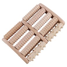 OCORO 滾輪腳底按摩指壓板, 木質, 1個