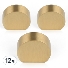 MONESPACE 家具把手 平面 黃銅 單孔, 12個