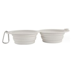 DING DONG PET 寵物楓葉摺疊矽膠碗 2口, 灰色, 1個