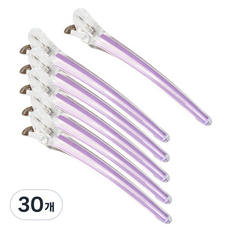 TENGER 美髮沙龍矽膠帶大號髮夾, 紫色, 30個