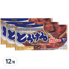 S&B 愛思必 特樂口野菜咖哩塊 辣味, 200g, 12盒