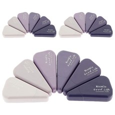 KUANGCAI 그라데이션 삼각 수정테이프 6종 세트, 라일락, 3세트