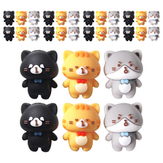 迷你橡皮擦 6入, 貓咪, 5個