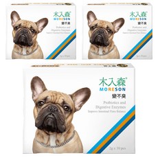 MORESON 木入森 犬寶變不臭 益生菌 Set, 幫助腸道蠕動 60億益生菌 減少排便異味 改善軟便/乾硬便, 30包, 60g, 3盒