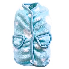 SassyDog 毛絨馬甲, 藍色愛心, 1件