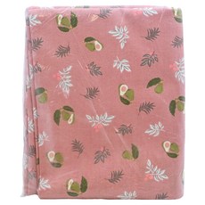 BED&DECO 牛津布 100%棉, 110*180cm, 深粉酪梨款, 1條