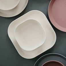 무쉬 플라스틱 플레이트 유아동 식기, 아이보리, 2개