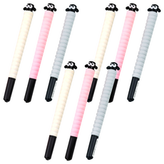 Withna 可愛大眼綿羊中性筆3件組 01-0262 150mm, 粉紅色, 象牙白, 灰色, 3套