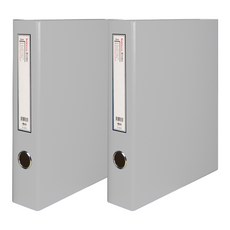 Wiz Office Noble D型環活頁夾 5cm 貼紙, 灰色, 2個