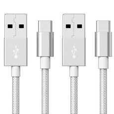 구스페리 C타입 to USB 고속충전 케이블, 1.5m, 실버, 2개