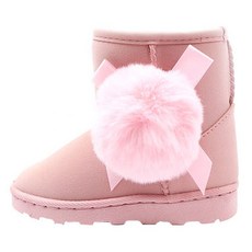 Lulushoe 兒童蓬鬆蝴蝶結毛靴 BW127