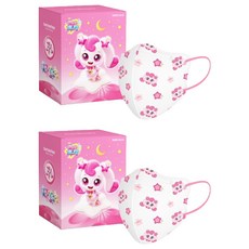 브리드케어 캐치티니핑 슈팅스타 시즌5 하츄핑 마스크 아동용 소형 L, 혼합색상, 2개, 25개입