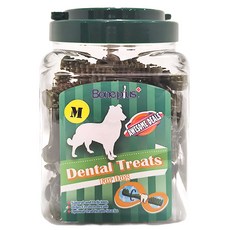 Boneplus 狗專用潔牙骨 超效動能雙頭潔牙骨 螺旋動能設計 柔軟度高, 700g, 1罐, 天然草本