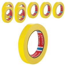 iQIHAN 彩色紙膠帶 黃色 15 mm x 20 m, 8個