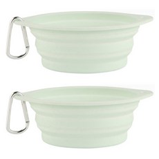 DING DONG PET 寵物Maple可折疊矽膠碗 單口 350ml, 綠色, 2個