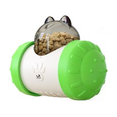 DING DONG PET 寵物搖擺不倒翁零食球, 綠色, 1個