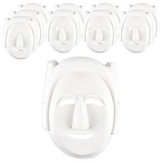 Uniart 空白紙面具, 20個, 單色(口罩),隨機出貨(橡皮筋)