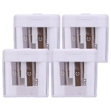 Black Tree 雙孔便攜式削鉛筆機, 白色, 4個