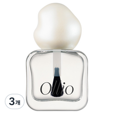 Ollio 체리시 네일 폴리쉬 베이스코트, 투명, 3개, 9ml