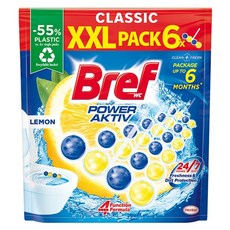 Bref 妙力 台灣公司貨 懸掛式馬桶清潔球 檸檬香氛 6顆裝, 300g, 1包