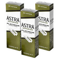 Astra 男士雙面刮鬍刀片, 100片, 3盒
