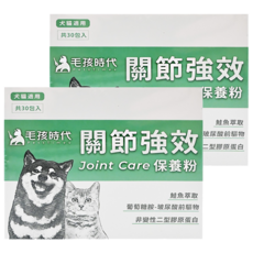 PetsTimes 毛孩時代 關節強效保健粉 犬貓適用 2g 30包, 強化骨骼/關節, 2盒