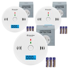 Breeze Moon 一氧化碳警報器 + 電池組, 白色, 3套
