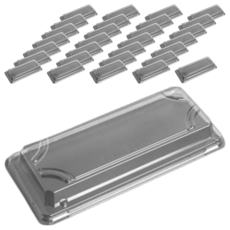 禾啟 PET透明一次性外帶壽司盒蓋 44號 50個/組, 透明色, 10組