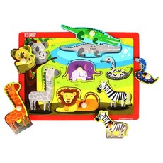 우드피아 손잡이 퍼즐 사파리, 1세트