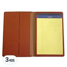 A5筆記本 + 封套組合, 棕色(封套), 3套