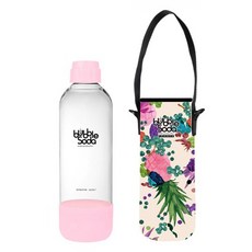 bubble Soda 氣泡水機專用水瓶+保冷袋 1L 粉色