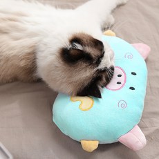 딩동펫 반려동물 코잠 수면 베개 애착인형, 블루돼지, 1개