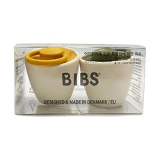 BIBS de Lux系列矽膠安撫奶嘴 附矽膠奶嘴蓋 2入組, 0~3歲, 奶嘴 橄欖綠 + 黃色 + 奶嘴蓋 象牙白色, 1組