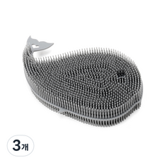 Plyto 矽膠鯨魚洗滌器 灰色, 1入, 3個