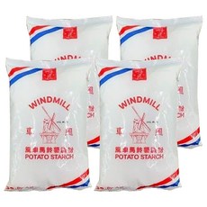 風車牌 馬鈴薯澱粉(太白粉) 600g/包 - 適用於勾芡、油炸、烘焙 提升料理口感, 4包