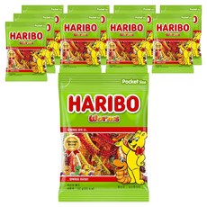 하리보 웜즈 젤리, 100g, 10개