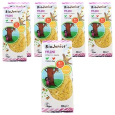 바이오주니어 유아용 유기농 필리니 파스타, 200g, 6개