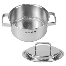 Kitchen-Art IH精選5層六角壓紋雙柄料理鍋, 20cm, 單色, 1組