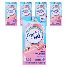 Crystal Light 粉紅檸檬飲沖泡包, 3.68g, 10條, 5盒