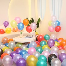 P&B UNITY 珠光圓形氣球 30cm 100入, 02 16色混合, 1個