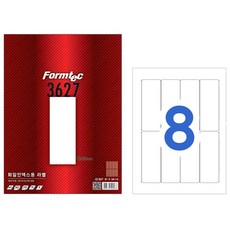 한국폼텍 폼텍 LQ-3627 레이저/잉크젯 라벨, A4, 20개