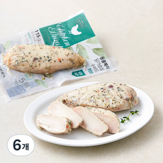 참프레 동물복지 인증 닭가슴살 수비드 허브, 115g, 6개, 1개입